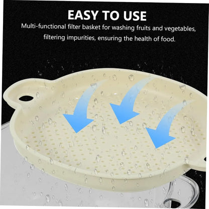 Produce Basket Vegetable Fruit Washing Drain Kitchen Sink Strainer Bowl