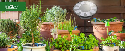 Solar Automatic Drip Irrigation System Kit, Auto Watering Kit for DIY Garden Watering System with 9 Timing Modes Outdoor Garden