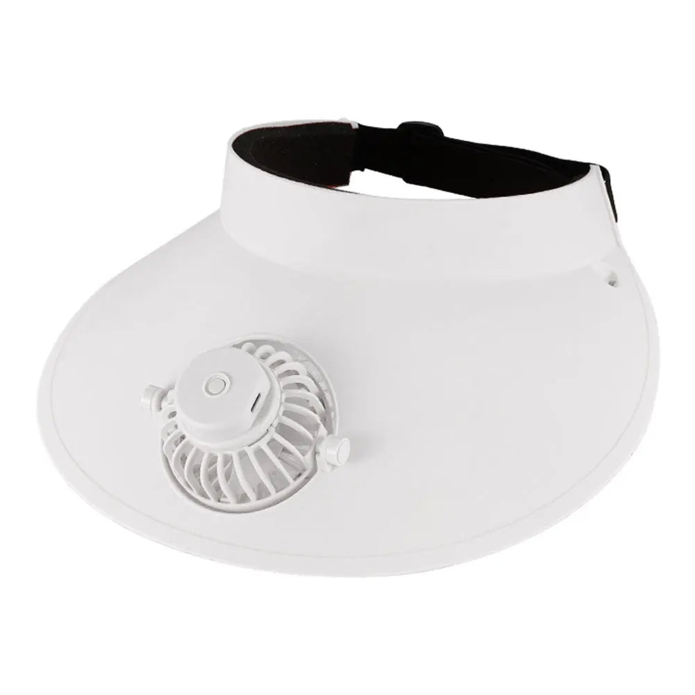 Empty Top Cap with Fan Three Temp Settings Breathable Cooling Fan Hat for Women for Sun Protection and Outdoor