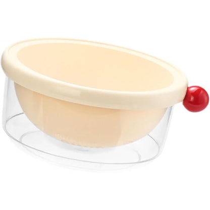 Kitchen Strainer Colander Bowl Drain Bowl Double Layer Home Multifunctional 2 in Colander Set for Food Mixing Salad, White 24x10