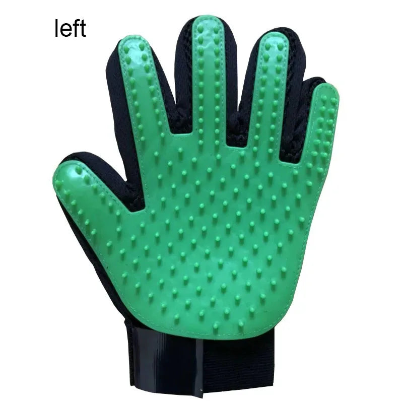 Pet Grooming Glove Dog Cat De-shedding Hair Remover Massage Brush