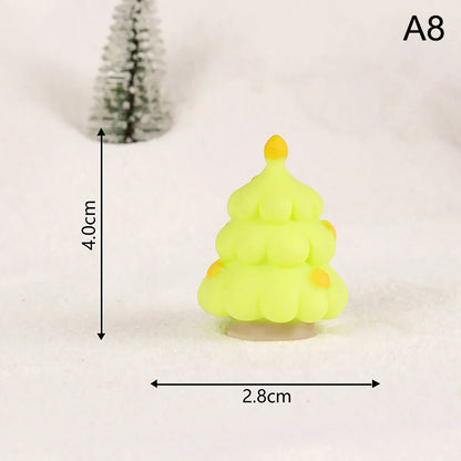 1Pc Mini Christmas Decoration Elk Christmas Figurines Fairy Garden Decor Snow Landscape Model Ornaments Resin Miniatures
