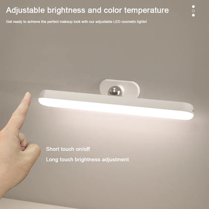 Wireless Magnetic Cabinet Lights Battery Operated LED Eye Protection Light Adjustable Color Brightness & Angle for Home Bathroom
