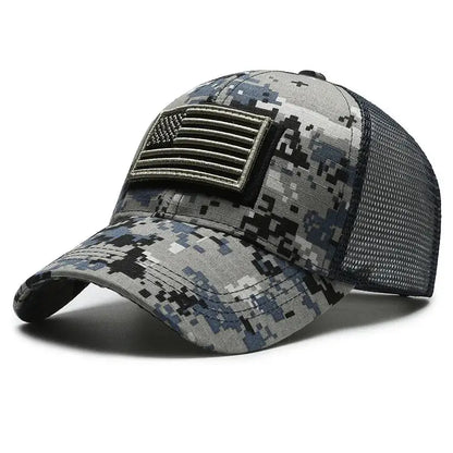 American Flag Camouflage Baseball Cap Breathable