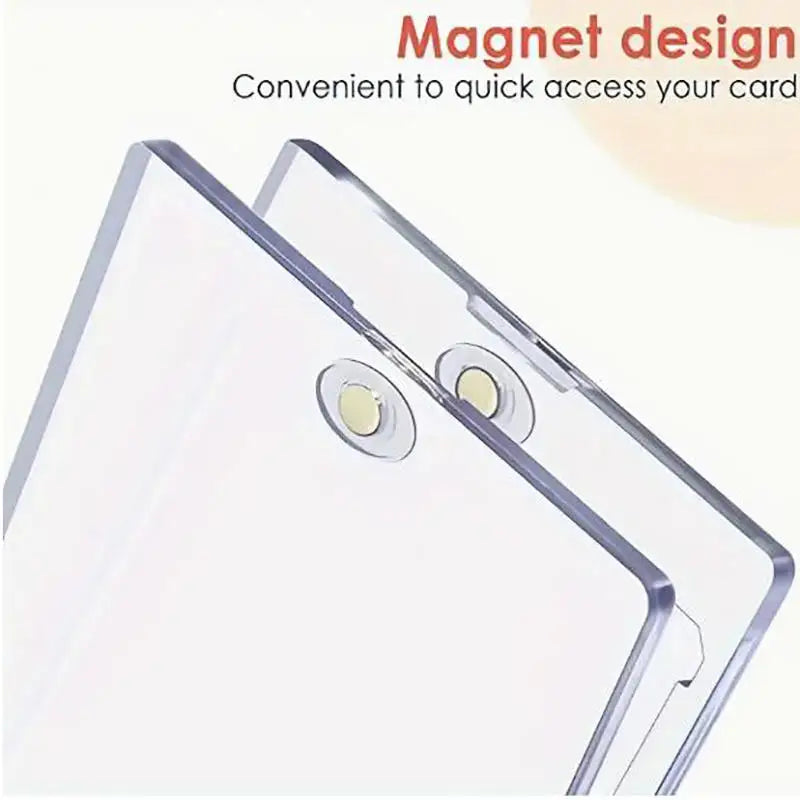 Hard Magnetic Card Holder Clear Cards Holder Gaming Trading Card Display Case Idol Photo Protective Sleeves