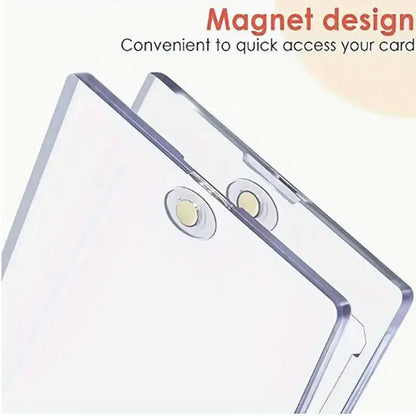 Hard Magnetic Card Holder Clear Cards Holder Gaming Trading Card Display Case Idol Photo Protective Sleeves