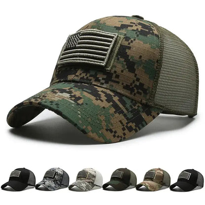 American Flag Camouflage Baseball Cap Breathable
