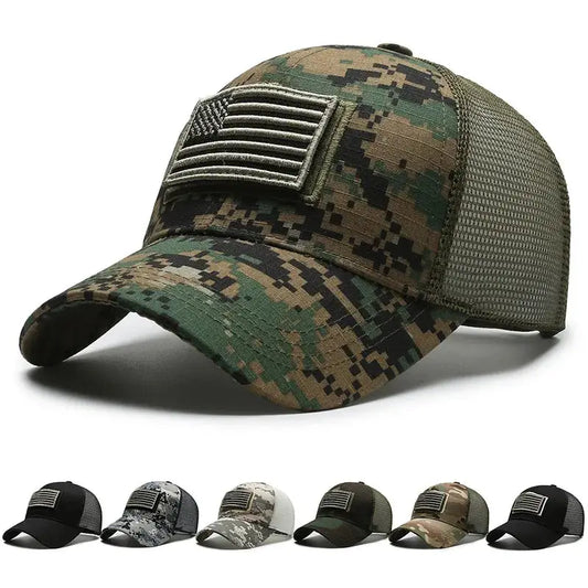 American Flag Camouflage Baseball Cap Breathable