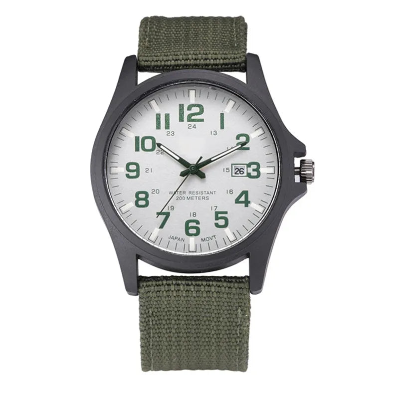 Sports Watch Quartz Nylon Band with Date