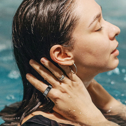 R02 Smart Ring Sleep Monitor 5.0 Bluetooth-Compatible IP68 & 5ATM Waterproof Multi-sport Modes Wearable for Android for IOS