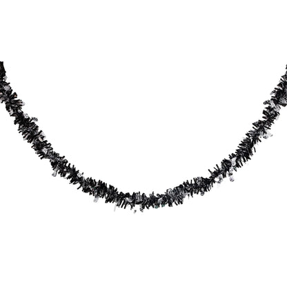 Halloween Spider Web Tinsel Garland with Ghosts Witches Spiders for Mantel Hanging Party Decorations and Wall Art