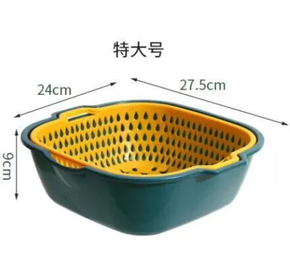 Reusable Kitchen Sink Vegetable drainer Fruit basket For fruit washing Plastic basin vegetable washing basin drain basket Basin