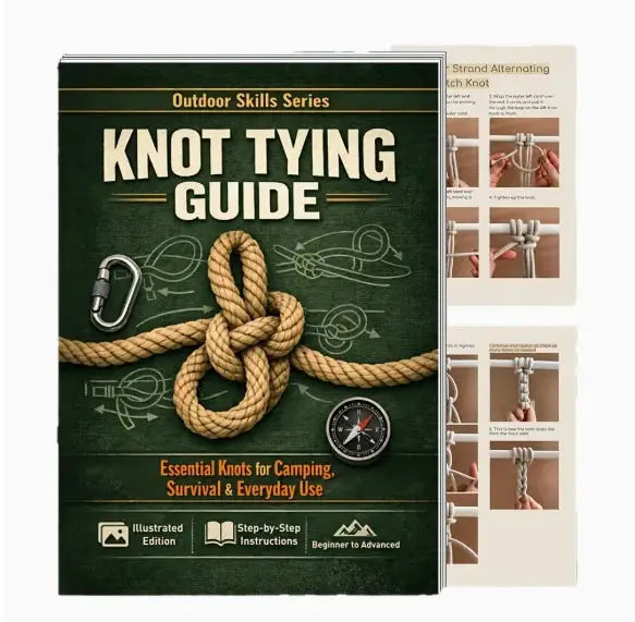 Outdoor Illustrated Survival Knot-tying Guide Step by Step Complete Knot Guide for Camping Hiking Daily Survival Home 40 Pages
