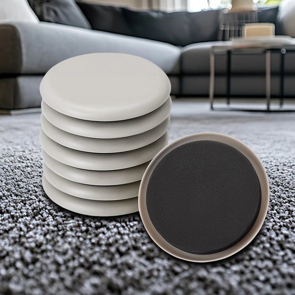 8Pcs Furniture Sliders 3.5 Inch Furniture Moving Pads Anti Scratch Heavy Duty Furniture Movers for Carpet & Hardwood Floors