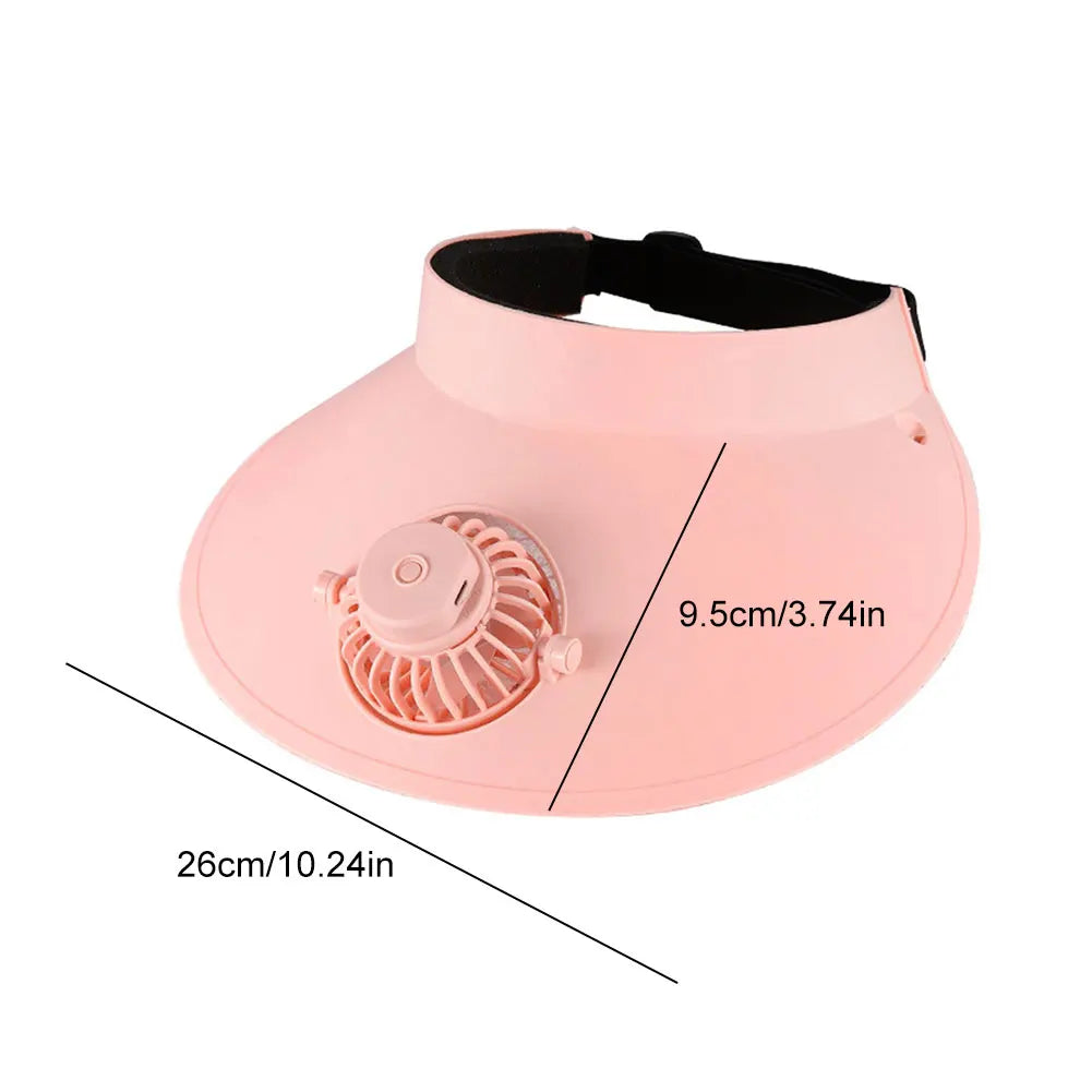 Empty Top Cap with Fan Three Temp Settings Breathable Cooling Fan Hat for Women for Sun Protection and Outdoor
