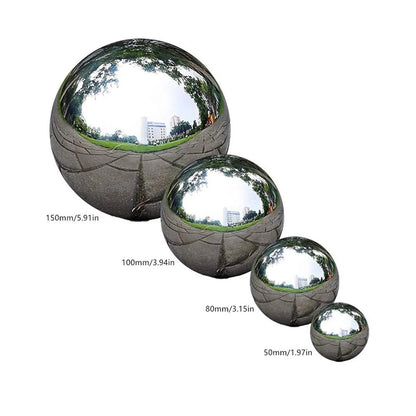 1pc Stainless Steel Mirror Ball Garden Decoration Ball Durable And Rust-Proof