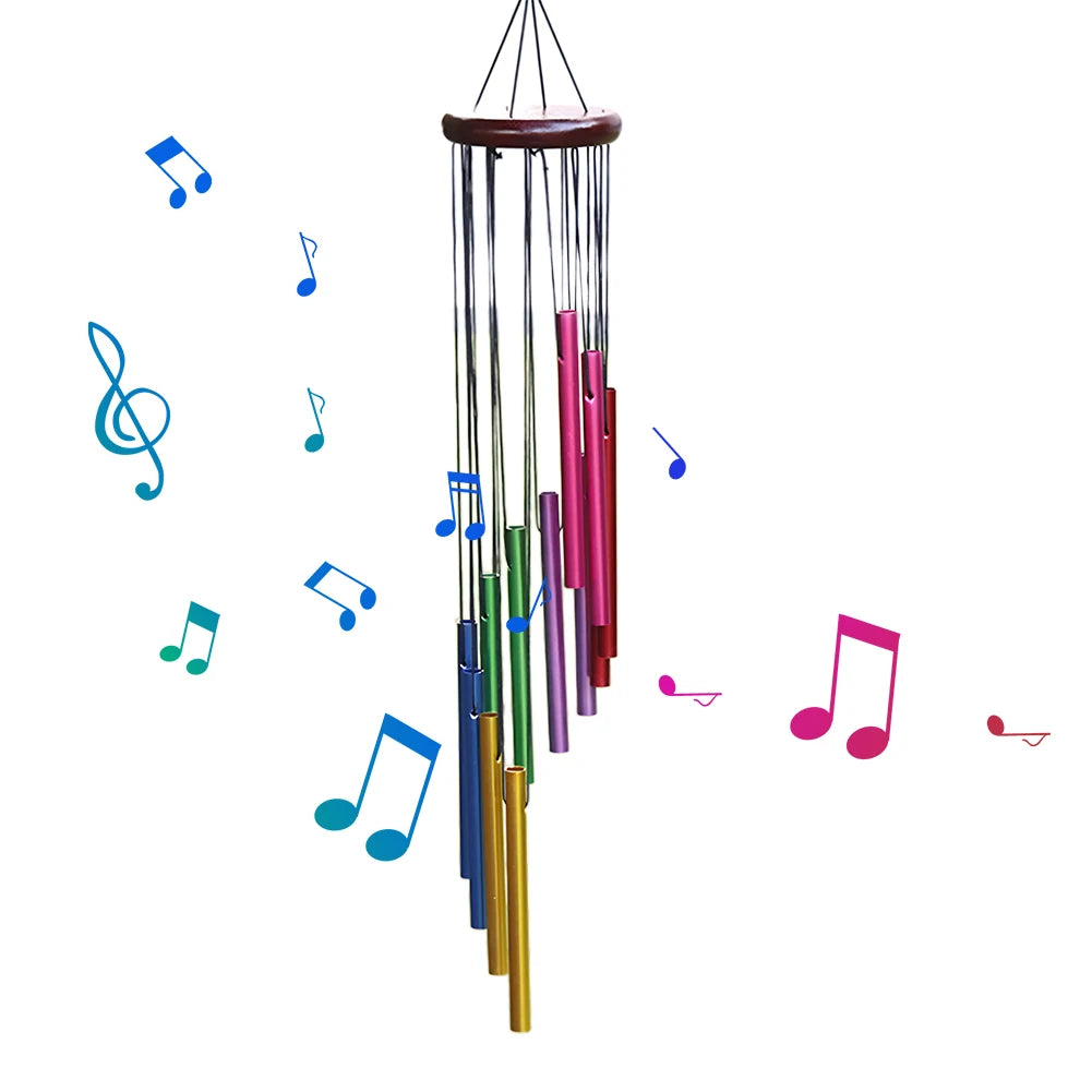 Wind Chimes for Garden 12 Metal Tubes with Hook Pleasant Melody Windchimes Metal Pipe Wind Chimes Bells Indoor and Outdoor Decor