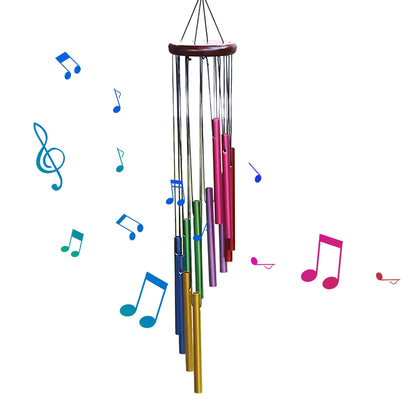 Wind Chimes for Garden 12 Metal Tubes with Hook Pleasant Melody Windchimes Metal Pipe Wind Chimes Bells Indoor and Outdoor Decor
