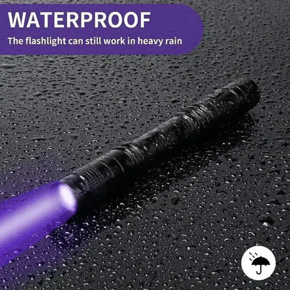 1-8PCS 395nm UV Pen Light,Blacklight Flashlight with Clip Portable Detector for Hotel/Pet Urine/Bed Bugs/Camping(AAA Battery)