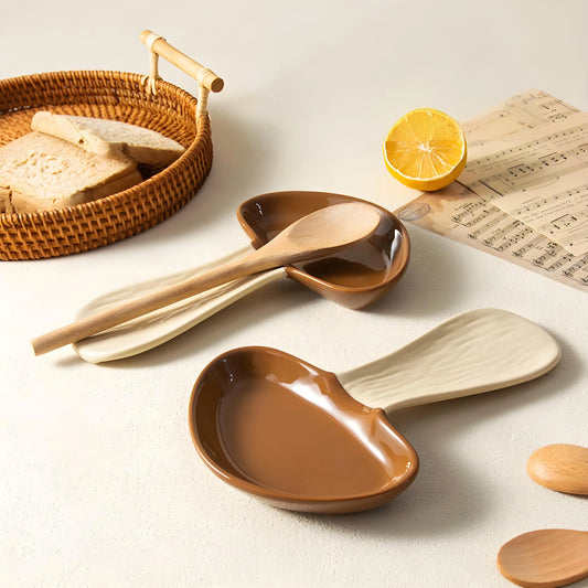 Ceramic Mushroom Soup Spoon Holder Vintage Style Kitchen Utensil Organizer High Appearance Level Home Dining Accessory