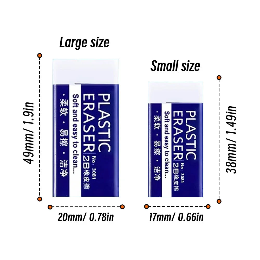 1/10/30pcs 2B Eraser Clean and Mess Free Student Exam Office Sketch Soft Eraser for Correction Supplies Pencil Rubber