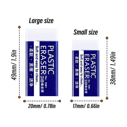 1/10/30pcs 2B Eraser Clean and Mess Free Student Exam Office Sketch Soft Eraser for Correction Supplies Pencil Rubber