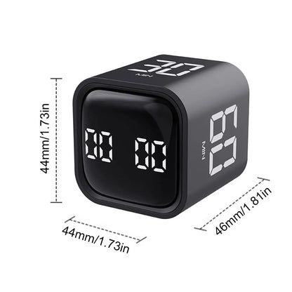 Productivity Cube Timer Mute Vibrate and Adjustable Sound Alert Mini Digital Timer Countdown Timer for Tasks Work Study Kitchen