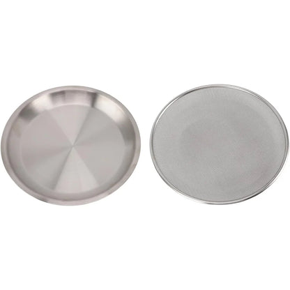 304 Stainless Steel Colander Bowl Set Large Capacity Versatile Stainless Steel Colander Bowl for Home Kitchen (Fine Mesh Disk, D