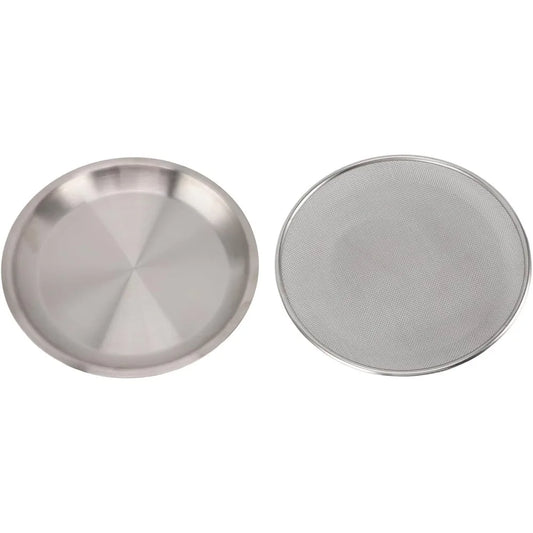 304 Stainless Steel Colander Bowl Set Large Capacity Versatile Stainless Steel Colander Bowl for Home Kitchen (Fine Mesh Disk, D