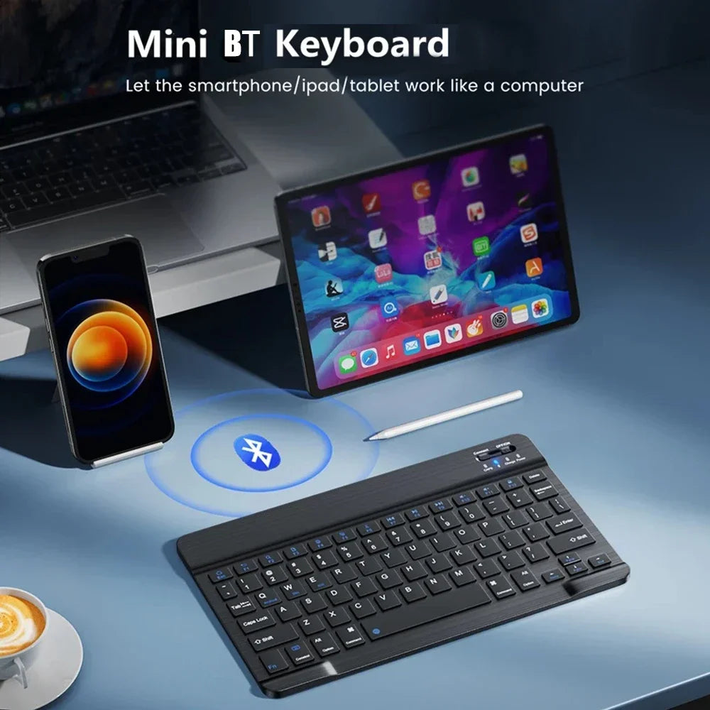 Bluetooth-Compatible Wireless Keyboard Rechargeable Wireless Gaming Keyboard For iOS Android Windows Smart Phone ipad PC Laptop