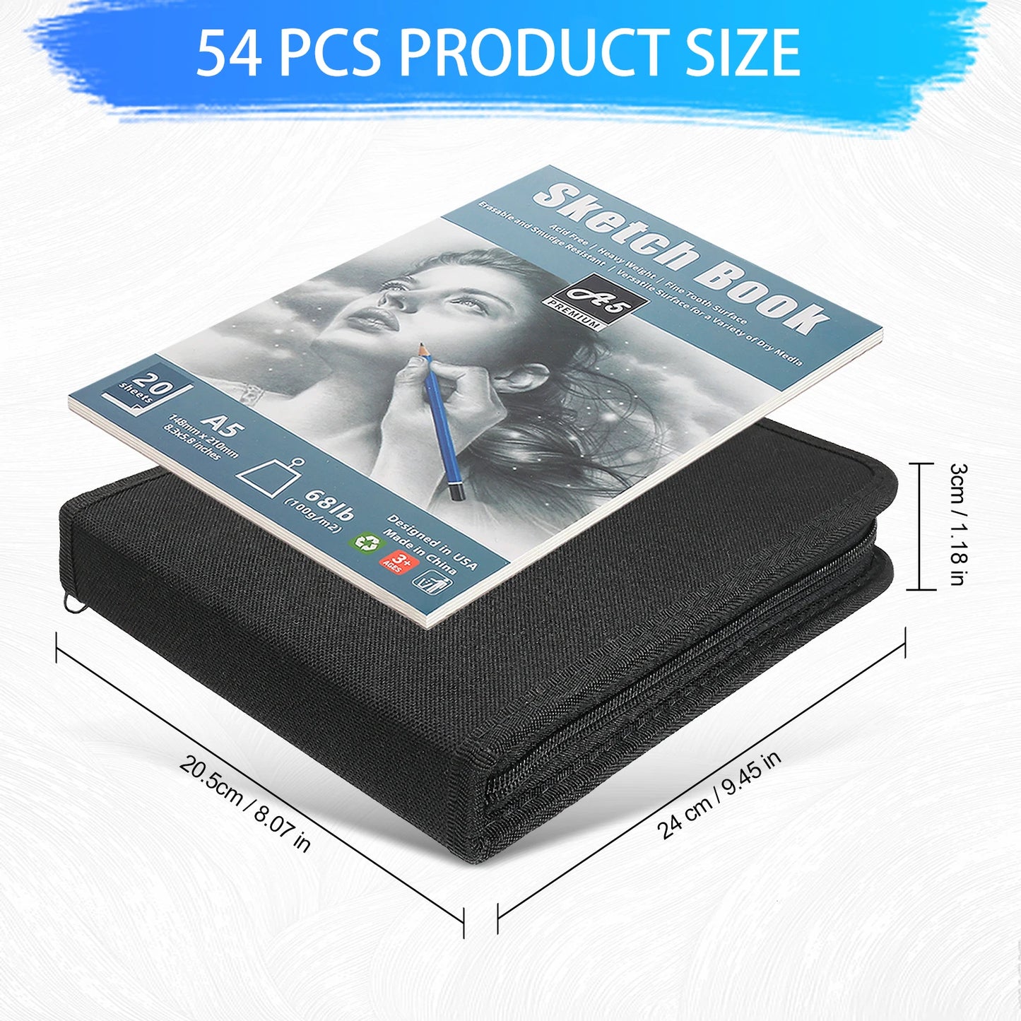 12/20/25/54/70 pcs Drawing Sketching Coloring Set Drawing Pencils & Sketching Kit Art Tool Kit Professional Art Supplies Set