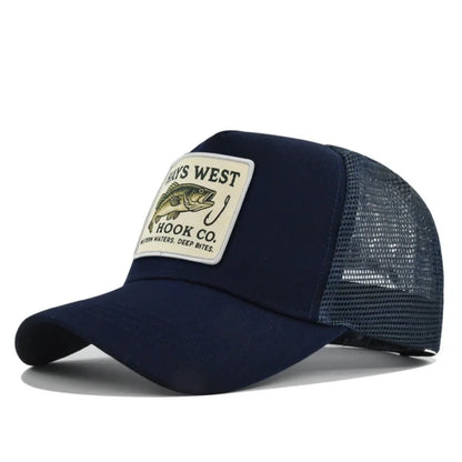 Sports Fishing Snapback Mesh Baseball Cap Trucker Hat Outdoor Cycling