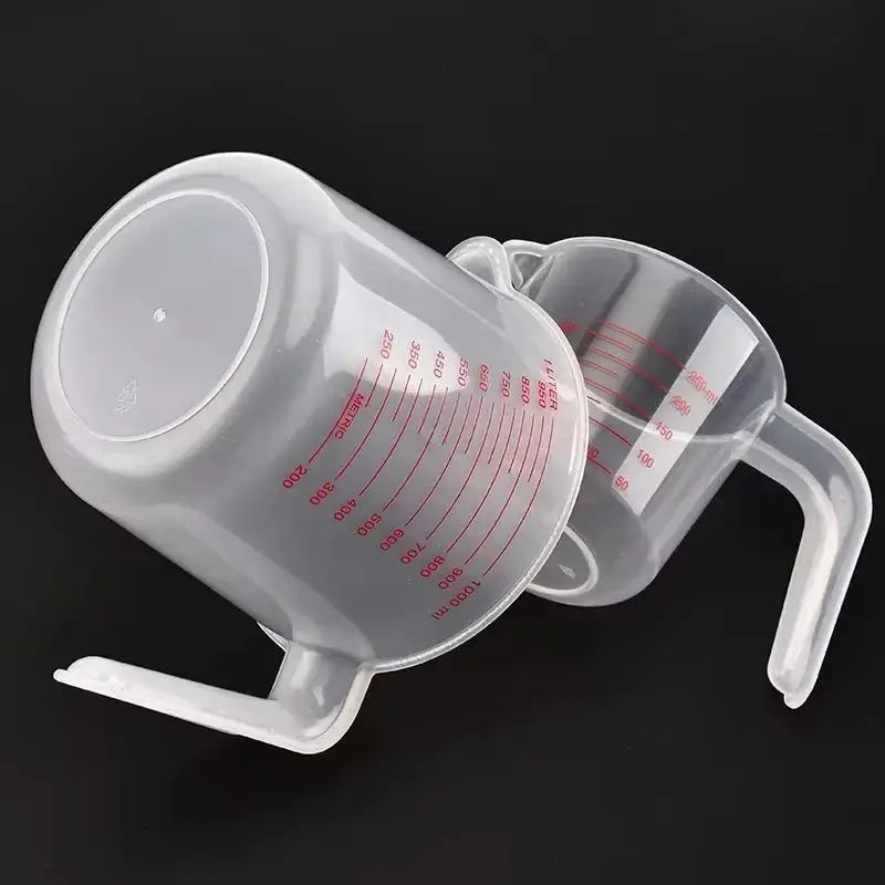 3pcs 1000/500/250ml Baking Liquid Measuring Cups PVC Scale Cup Plastic Measuring Volume Beaker Kitchen Baking Tools