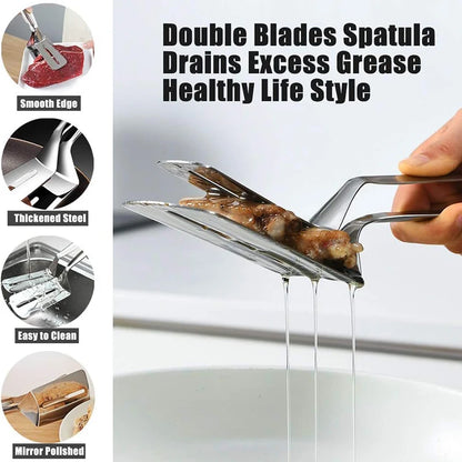 Stainless Steel Food Tongs - Multipurpose Kitchen Turner for Grilling, Flipping Steak, Fish & Pizza  cuisine kitchen tools