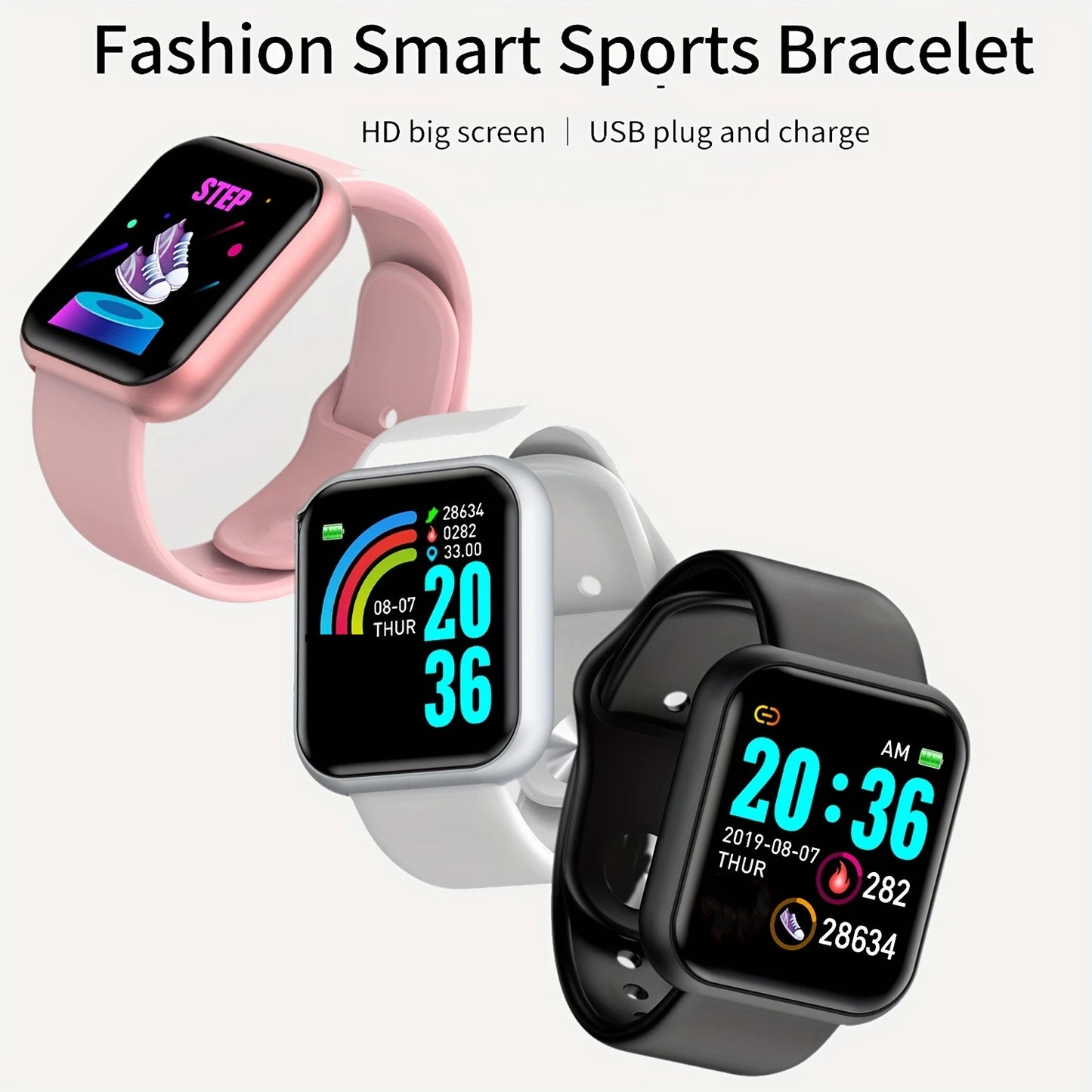 Multifunctional Smart Watch Bluetooth Connected Phone Music Player Fitness Sport Bracelet Sleep Monitor D13 Smartwatch
