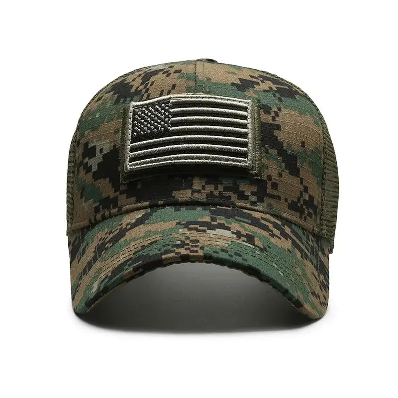 American Flag Camouflage Baseball Cap Breathable