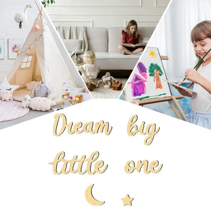 Wall Wooden Letter Modern Big Dream Wall Sign For Children's Room Baby Room Decoration Adorable Gallery Art For Birthday