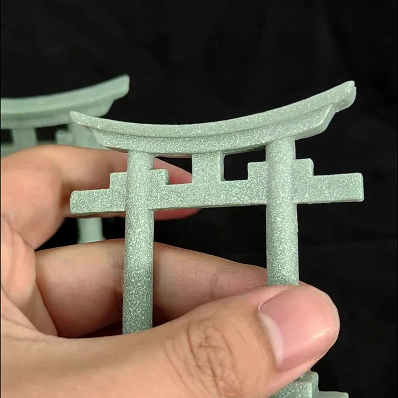Torii Gate Japanese Aquarium Decor Miniature Ornament Garden Shrine Shinto Landscape Sandstone Micro Decoration Simulation