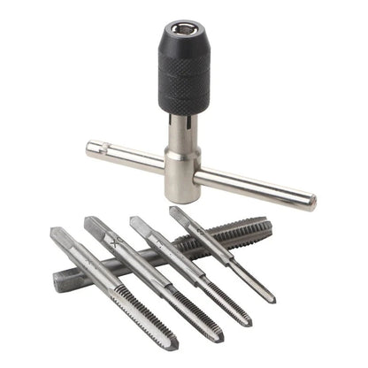 6pc T-Handle Tap Wrench Set M3-M8 Thread Tapping Tool Kit
