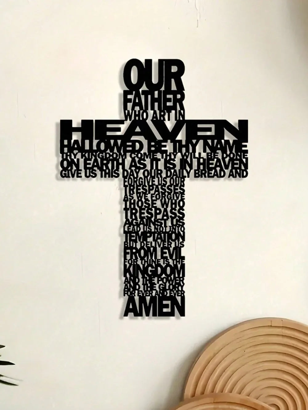 Inspirational Metal Cross Wall Art Home Decor 1PC