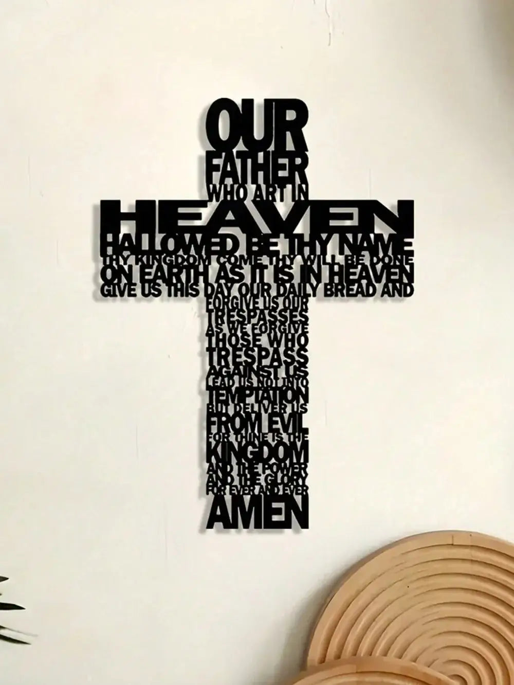 Inspirational Metal Cross Wall Art Home Decor 1PC