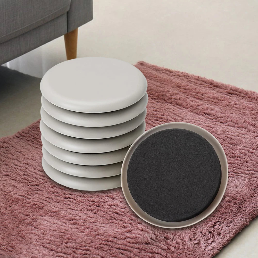 8Pcs Furniture Sliders 3.5 Inch Furniture Moving Pads Anti Scratch Heavy Duty Furniture Movers for Carpet & Hardwood Floors