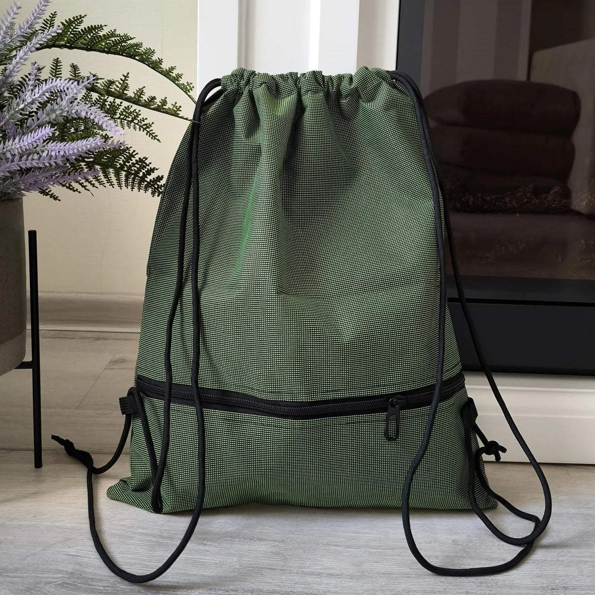 Foldable Drawstring Backpack Lightweight Sports Gym Bag Travel School Sackpack