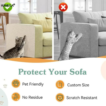 Wall Self-Adhesive Pet Scratch Furniture Protector DIY Cats Scratch Protection Paws Sharpen Trimmable Carpet Cats Scratch Board