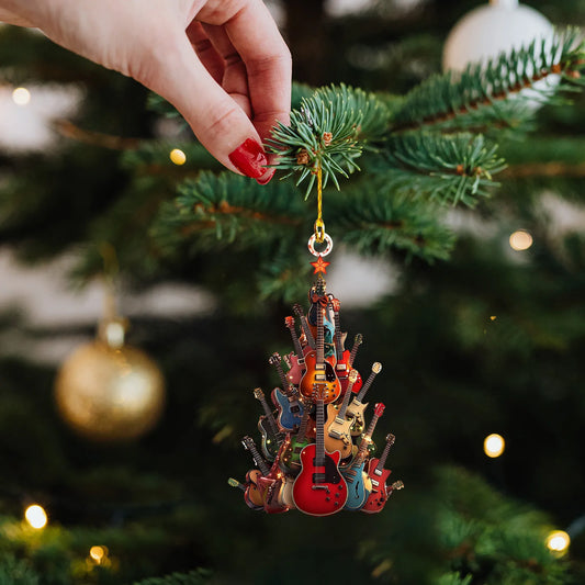 2d Acrylic Guitar Christmas Tree Decoration Home Decoration Christmas Decoration Navidad Decoraciones Para El Hogar 2025
