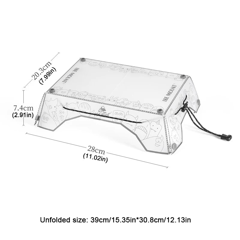 1/2Pcs Folding Mini Camping Table Ultralight Food-Grade PP Board Folding Table and Tray For Outdoor Camping Hiking Picnic Gadget