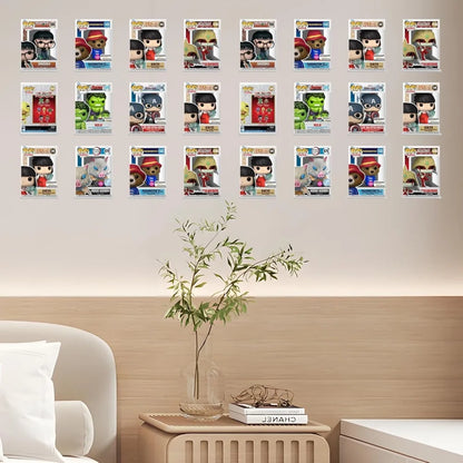 (12 Pack) Clear Floating Wall Shelf, Wall Floating Shelves for Funko Pop, Action Figures,Security Cameras, Baby Monitors, Speake