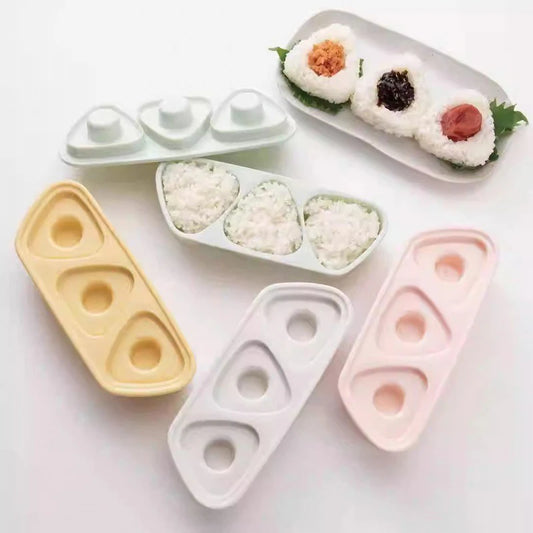 Sushi DIY Mold Onigiri Rice Ball Food Press Triangular Sushi Maker Mold Sushi Kit Japanese Kitchen Accessories For Home Dessert