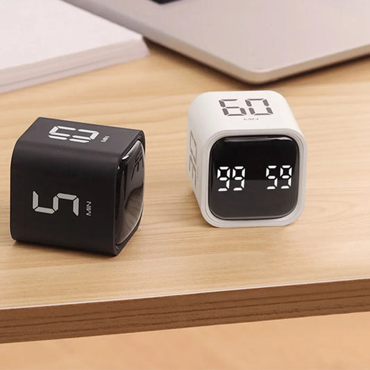 Productivity Cube Timer 5/10/30/60 Minutes and Custom Countdown Mini Digital Timer Countdown Timer for Tasks Work Study Kitchen
