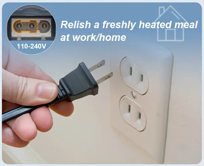 1.5 L 60W Electric Lunch Box Food Warmer Portable Food Heater for Car Or Home - Leak Proof, Lunch Heating Microwave for Truckers